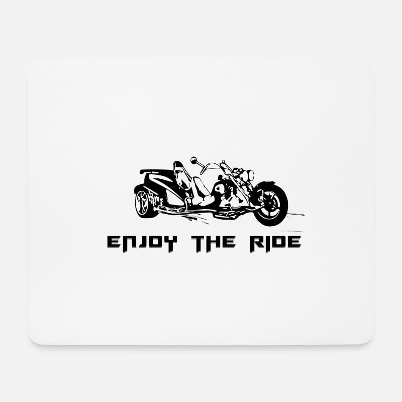 Bike Trike Chopper Motorrad - Mousepad (Querformat) - Weiß
