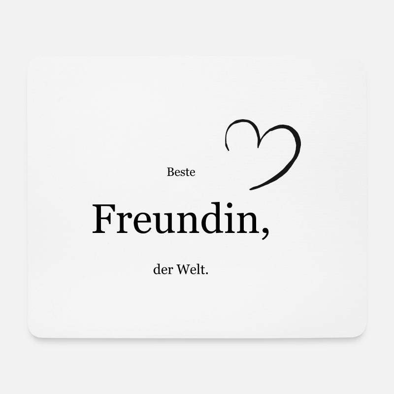 Beste Freundin - Mousepad (Querformat) - Weiß