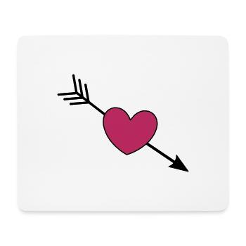 violet heart hearts violet red valentines day - Mouse Pad (horizontal) - white - Front