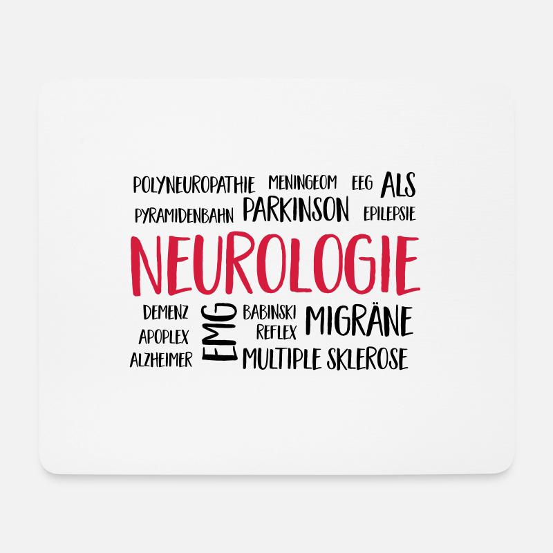 neurologie - Mousepad (Querformat) - Weiß