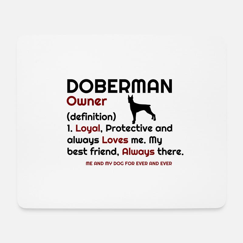 Ich liebe meinen Dobermann, Dobermann, Dobermann Hund, - Mousepad (Querformat) - Weiß