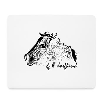 Dorfkind Kuh Dorf Motiv - Mousepad (Querformat) - Weiß - Vorne