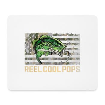 Moulinet Cool Pops Pêche Camo Drapeau Fête des Pères - Tapis de souris (format paysage) - blanc - Devant