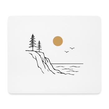 Soleil des falaises côtières - Tapis de souris (format paysage) - blanc - Devant