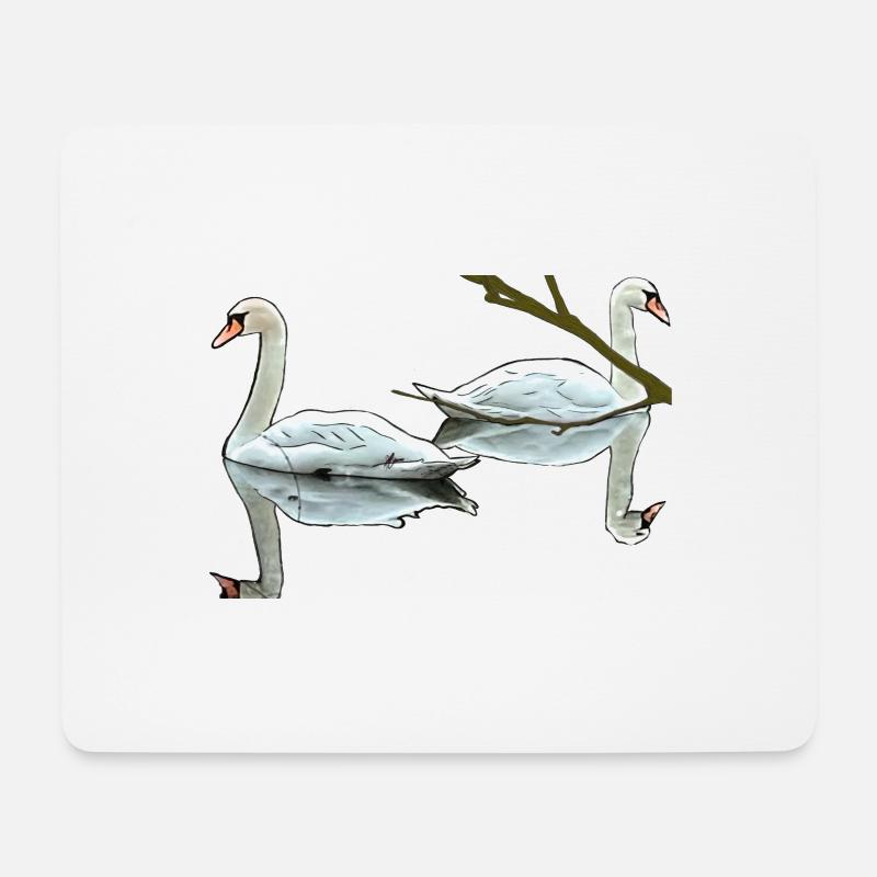 Swans - Mouse Pad (horizontal) - white