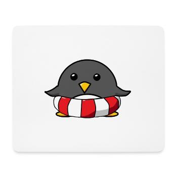 Penguin lifeguard lifeguard gift - Mouse Pad (horizontal) - white - Front