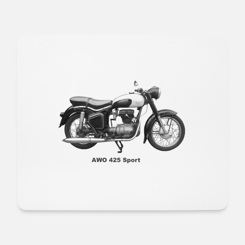 Simson AWO 425 Sport Oldtimer DDR Suhl Awtowelo - Mousepad (Querformat) - Weiß