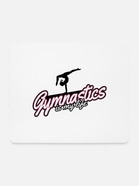 Turnen- Gymnastics is my life - Turnerin - Mousepad (Querformat) - Weiß