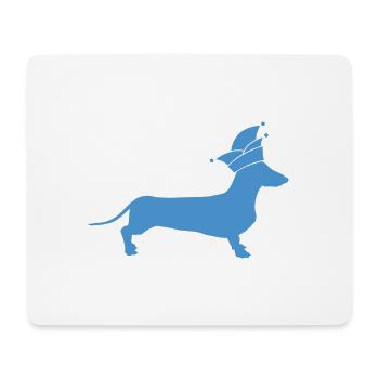 Dackel Alaaf - Mousepad (Querformat) - Weiß - Vorne