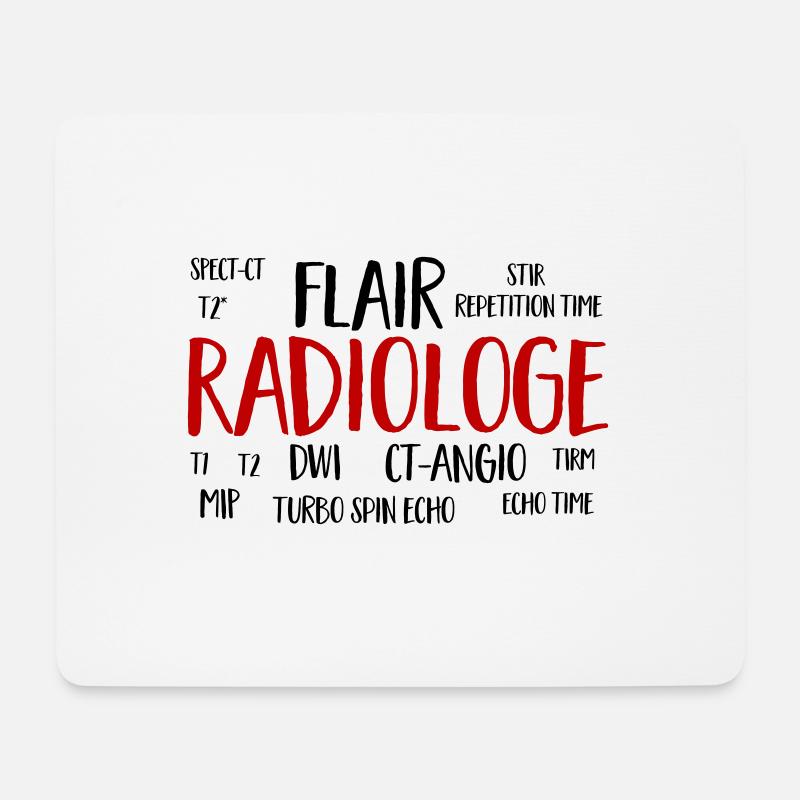 radiologe wolke - Mousepad (Querformat) - Weiß