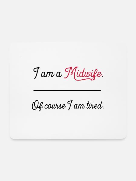 midwifetired - Mouse Pad (horizontal) - white