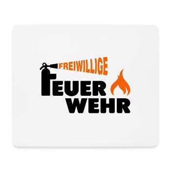 Freiwillige Feuerwehr Flamme - Mousepad (Querformat) - Weiß - Vorne