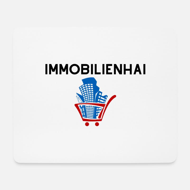 Immobilienhai - Mousepad (Querformat) - Weiß