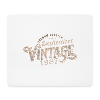 Anniversaire Septembre 1987 Cadeau Septembre 1987 - Tapis de souris (format paysage) - blanc - Devant