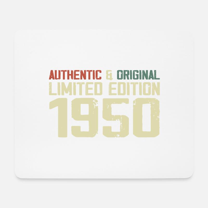 1950 Geburtstagsgeschenk 1950 Jahrgang 1950er Retro - Mousepad (Querformat) - Weiß