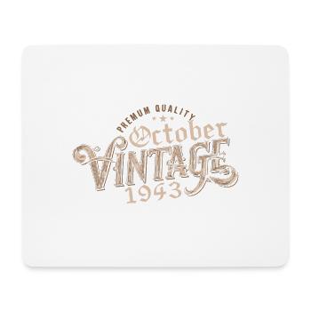 Oktober Geburtstagsgeschenk | Geboren im Oktober 1943 - Mousepad (Querformat) - Weiß - Vorne