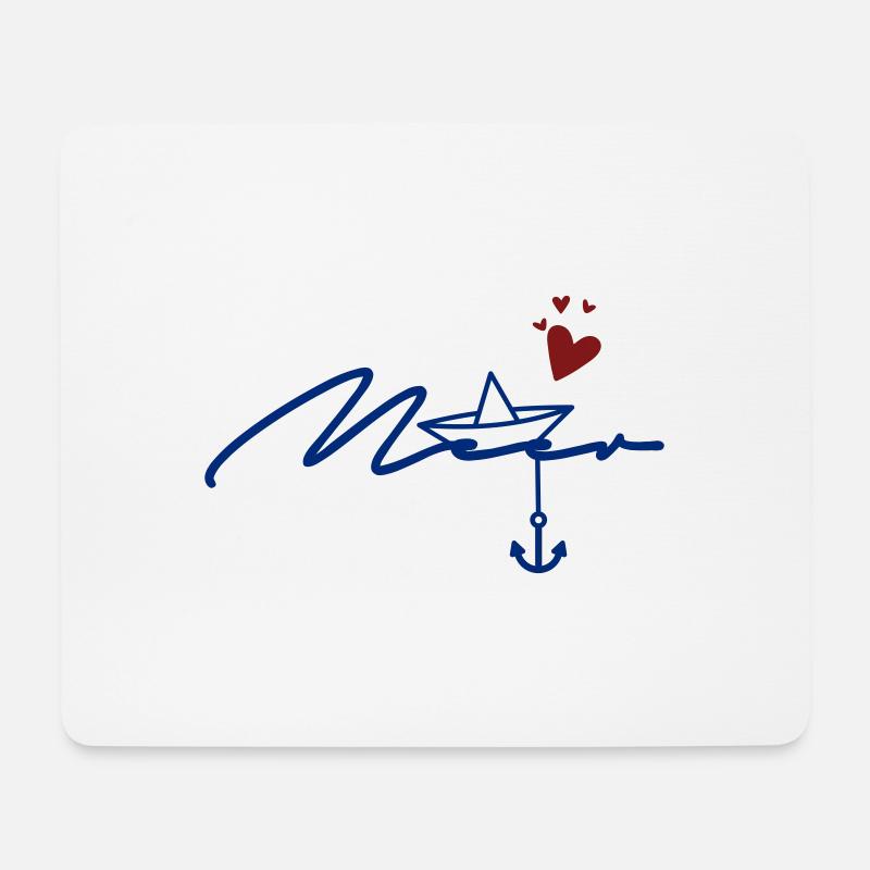 Ich liebe das Meer - Meer Liebe - Mousepad (Querformat) - Weiß