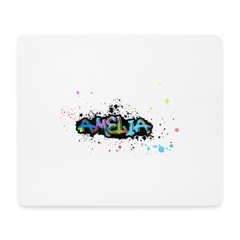 Amelia ,blumen,blumenkranz,floral,graffiti - Mousepad (Querformat) - Weiß - Vorne