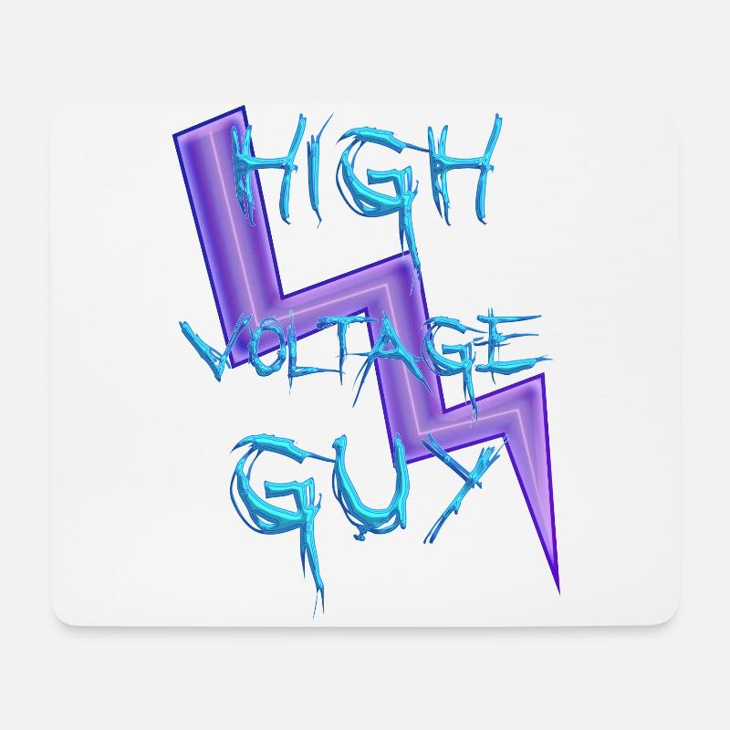 Hochspannungs-Typ - Mousepad (Querformat) - Weiß