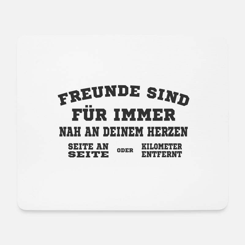 Freunde sind für immer nah an meinem Herzen - Mousepad (Querformat) - Weiß
