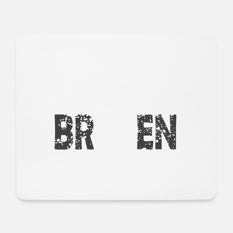 I'm ok - broken sad - Mouse Pad (horizontal) - white
