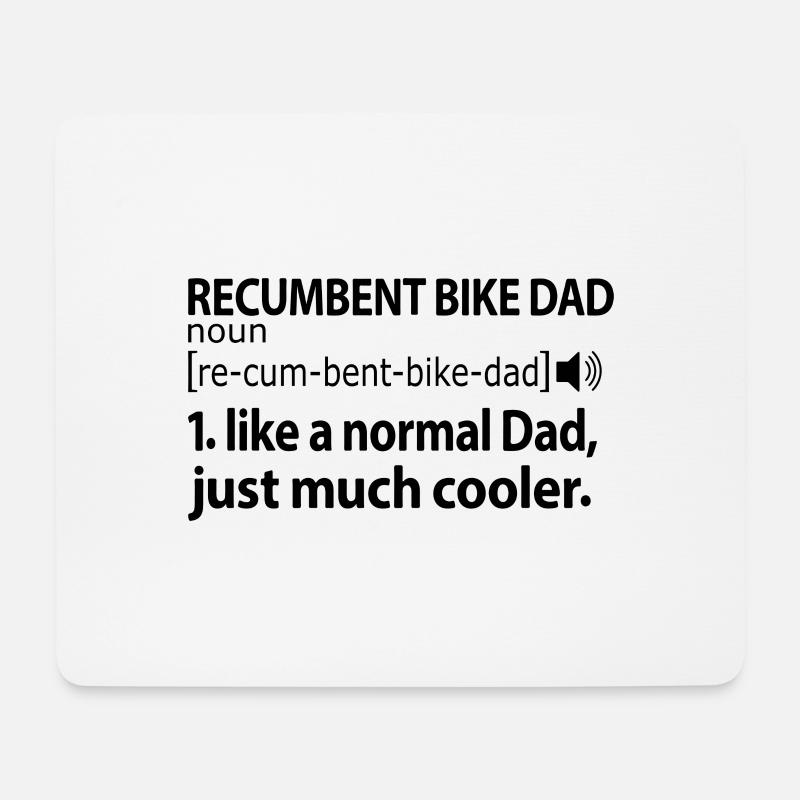 Liegerad Liegefahrrad Handbike Velomobile Dad - Mousepad (Querformat) - Weiß