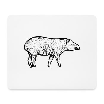 Tapire - Mousepad (Querformat) - Weiß - Vorne