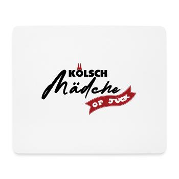 Kölsch Mädche op Jück - Mousepad (Querformat) - Weiß - Vorne