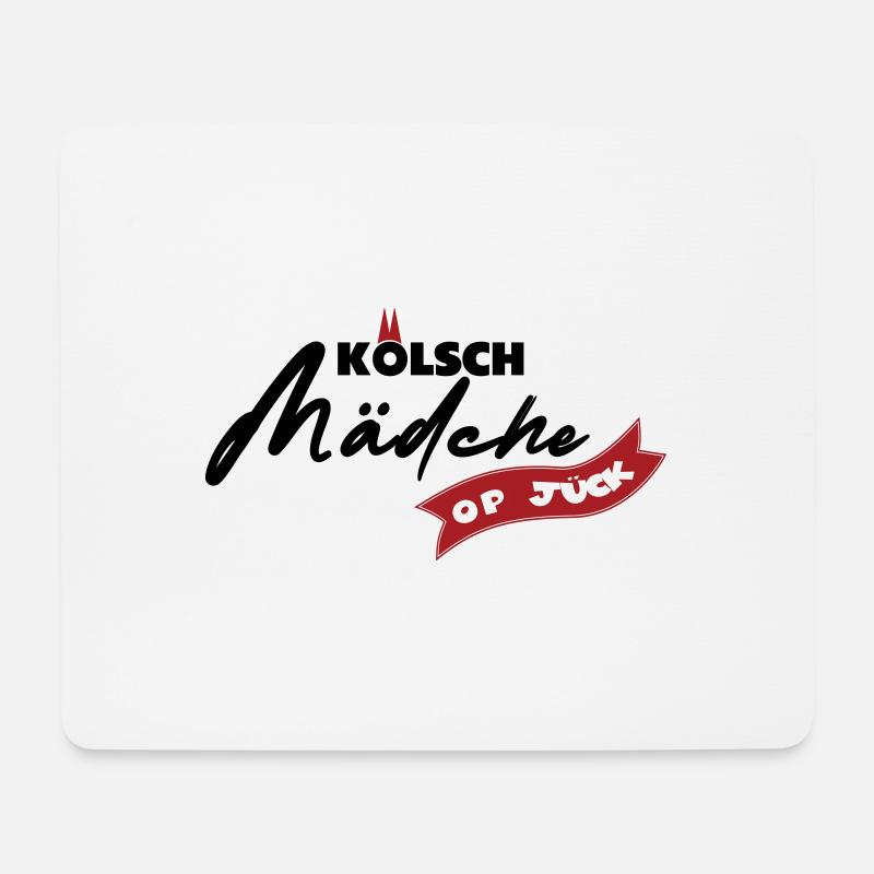 Kölsch Mädche op Jück - Mousepad (Querformat) - Weiß
