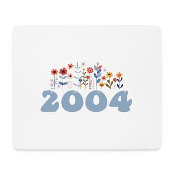 2004 Blumenmuster 2004 Blumen-thema Blumen 2004 - Mousepad (Querformat) - Weiß - Vorne