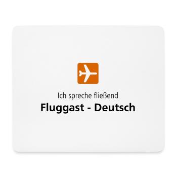 Fluggast Deutsch - Mousepad (Querformat) - Weiß - Vorne