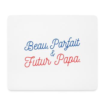Cadeau original pour Futur Papa - Tapis de souris (format paysage) - blanc - Devant