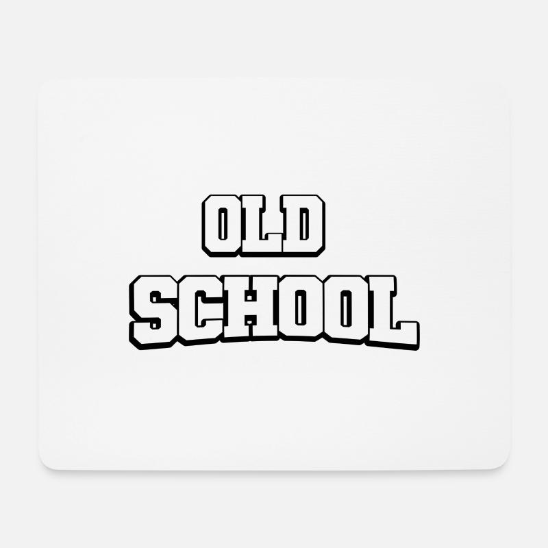 Old School Design - Mousepad (Querformat) - Weiß