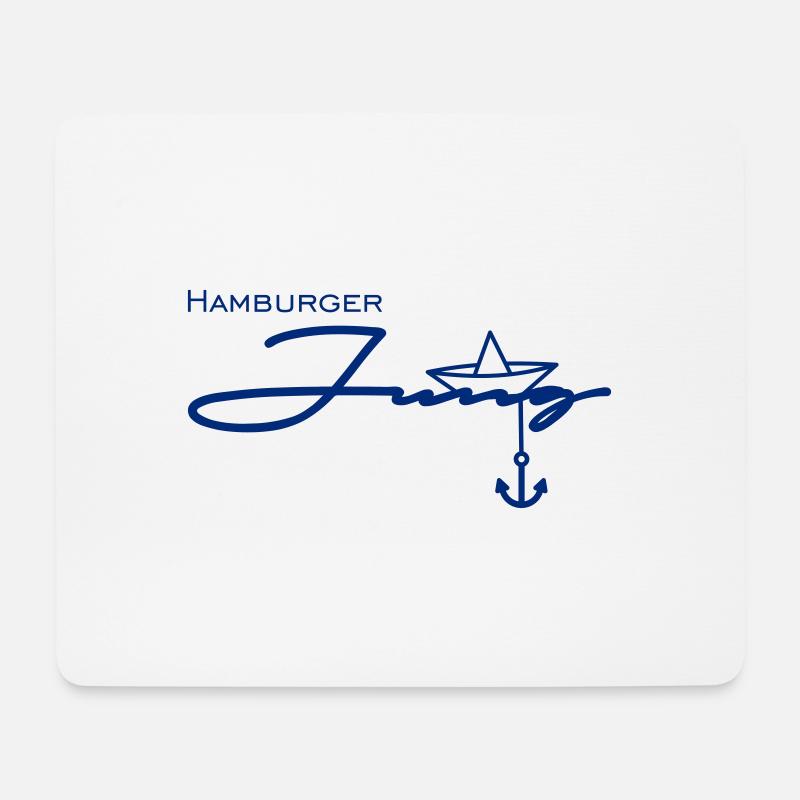 Hamburger Jung - Mousepad (Querformat) - Weiß
