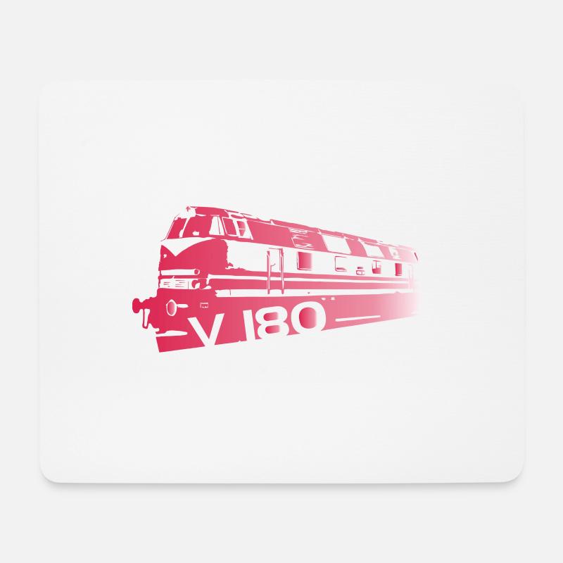 Diesellok V180 Reichsbahn - Mousepad (Querformat) - Weiß