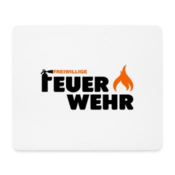 Freiwillige Feuerwehr Flamme - Mousepad (Querformat) - Weiß - Vorne