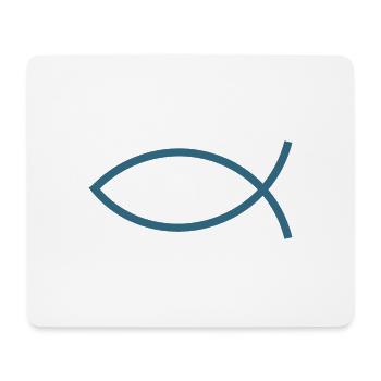 Jesusfisch Ichthys Fisch Fische - Mousepad (Querformat) - Weiß - Vorne