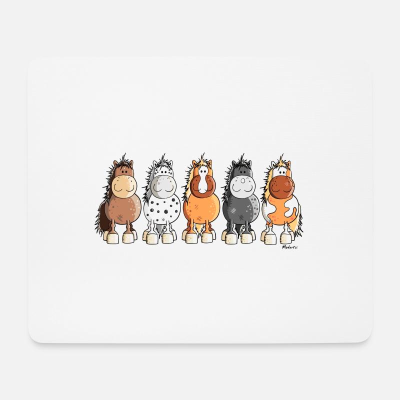Happy Horses - Mouse Pad (horizontal) - white