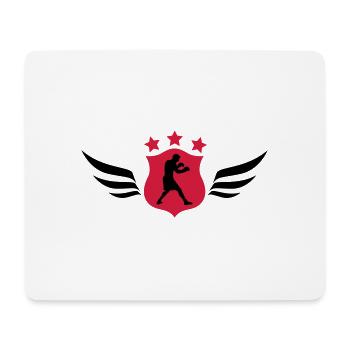 Boxen - Boxer - Mousepad (Querformat) - Weiß - Vorne