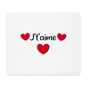 Saint-Valentin cœur rouge, st.valentin - Mousepad (Querformat) - Weiß - Vorne