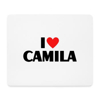 J’aime Camila Coeur Graphique Nom Cadeau - Tapis de souris (format paysage) - blanc - Devant