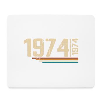 Vintage-Geburtstag 1974. Geburtstagsfeier 1974 - Mousepad (Querformat) - Weiß - Vorne