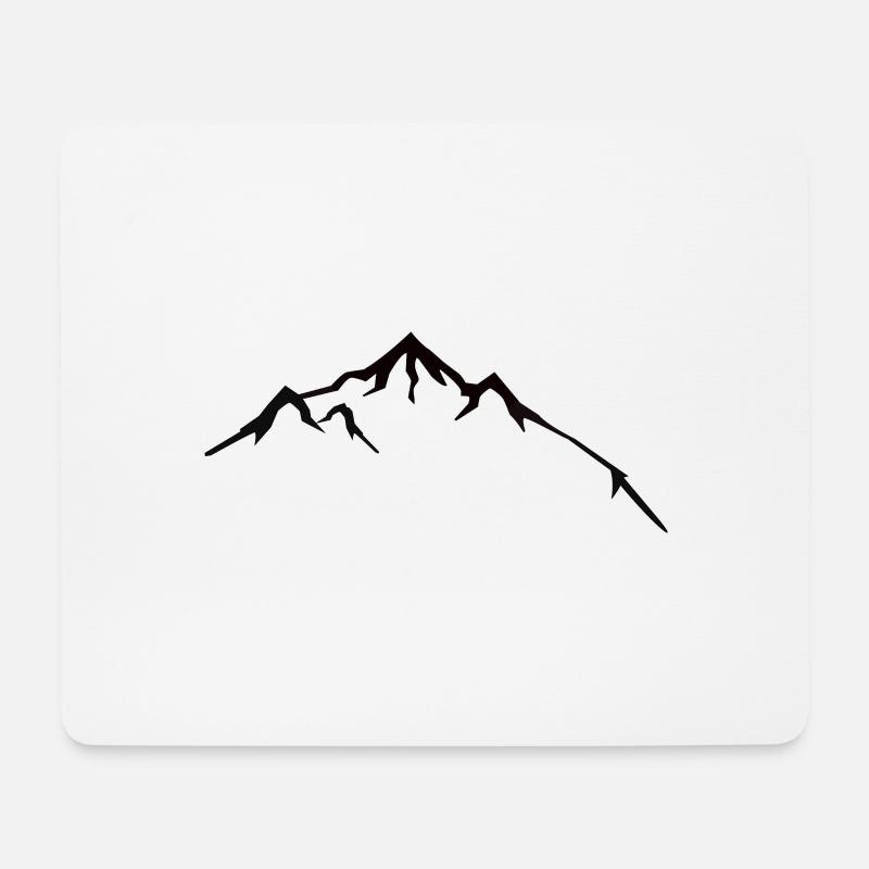 Berggipfel - Mousepad (Querformat) - Weiß