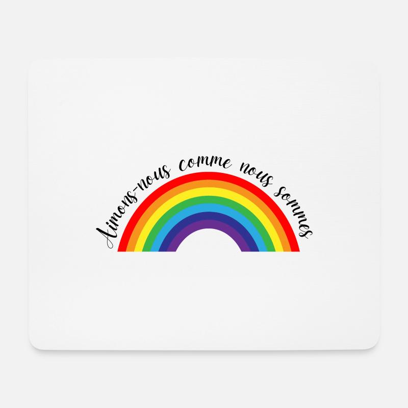 Love each other as we are - Mouse Pad (horizontal) - white