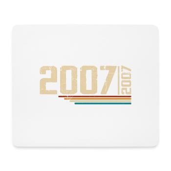 Jahrgang Jubiläum 2007 Geburtstagsfeier 2007 - Mousepad (Querformat) - Weiß - Vorne