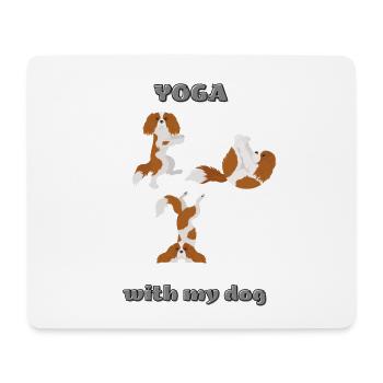 Yoga für Hunde Cocker Spaniel biegsam Stretchen - Mousepad (Querformat) - Weiß - Vorne