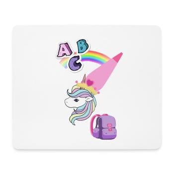 Unicorn School Bag Enrollment ABC Sugar Bag Fairy - Mouse Pad (horizontal) - white - Front
