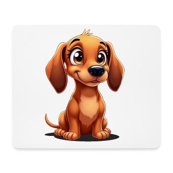 Süßer Dackel - Drolliger Dachshund - Mousepad (Querformat) - Weiß - Vorne