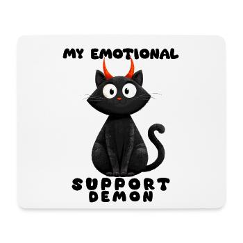Emotionaler Support-Dämon – Lustige Katzen Edition - Mousepad (Querformat) - Weiß - Vorne