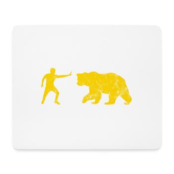 Stop Bear - Tapis de souris (format paysage) - blanc - Devant